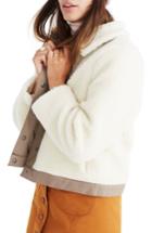 Women's Madewell Portland Faux Shearling Jacket - White