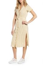 Women's Ten Sixty Sherman Stripe Button Up Shirtdress - Yellow