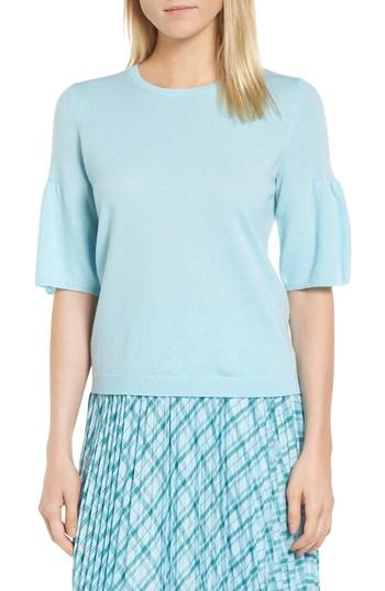 Women's Nordstrom Signature Ruffled Sleeve Cashmere Sweater