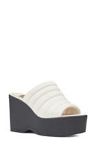 Women's Nine West Millie Quilted Platform Wedge M - White