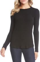 Women's Karen Kane Ribbed Crewneck Top - Black