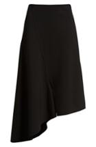 Women's Halogen Asymmetrical Ponte Skirt, Size - Black