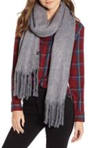 Women's Treasure & Bond Solid Brushed Wrap Scarf, Size - Grey