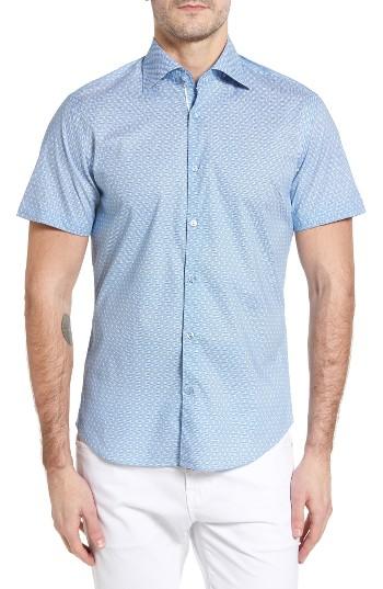 Men's Stone Rose Micro Diamond Geo Sport Shirt