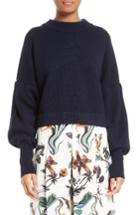 Women's Tibi Pleated Sleeve Cashmere Sweater