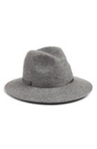 Women's Treasure & Bond Metallic Band Wool Felt Panama Hat - Grey