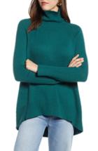 Women's Halogen High Low Oversize Wool Blend Sweater - Green