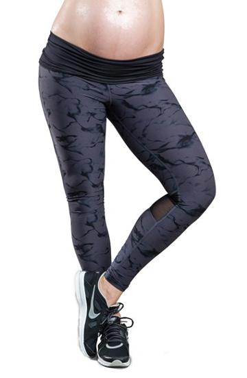 Women's Cozy Orange 'sequoia' Maternity Leggings - Grey