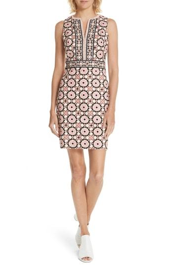 Women's Kate Spade New York Floral Mosaic Jacquard Sheath Dress - Pink
