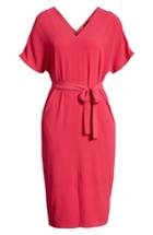 Women's Bobeau Stretch Crepe Dress, Size - Pink