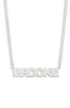 Women's Jane Basch Personalized Block Nameplate Necklace