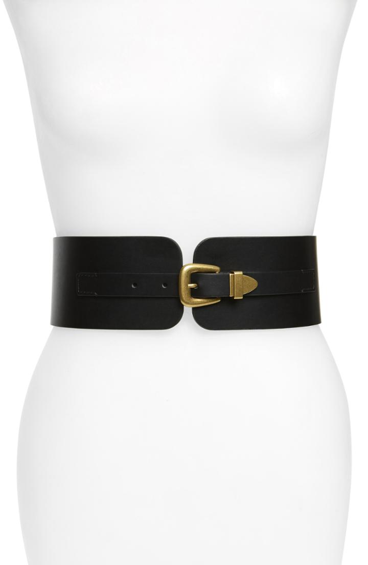 Women's Saint Laurent Large Corset Fine Buckle Anguille Belt