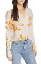 Women's Joie Galvin Floral Silk Top - Ivory