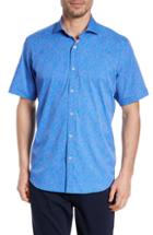 Men's Bugatchi Classic Fit Performance Sport Shirt - Blue