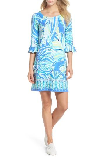 Women's Lilly Pulitzer Sophie Upf 50+ Shift Dress - Blue/green