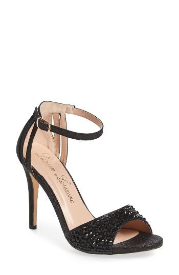 Women's Lauren Lorraine Maddy Embellished Sandal .5 M - Black