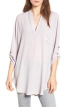 Women's Perfect Roll Tab Sleeve Tunic, Size - Grey