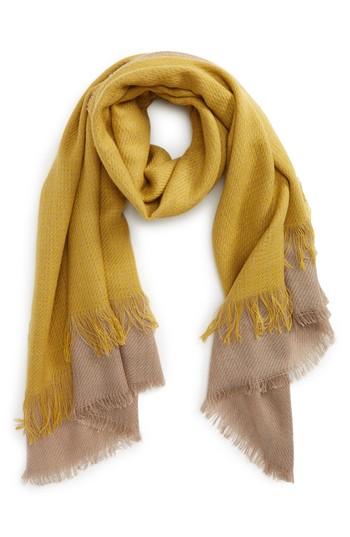 Women's Bp. Layered Oblong Scarf, Size - Yellow