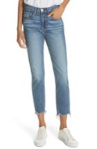 Women's 3x1 Nyc W3 Distressed Hem Crop Straight Leg Jeans