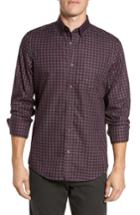 Men's Nordstrom Men's Shop Smartcare(tm) Regular Fit Plaid Sport Shirt - Purple