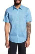 Men's Zachary Prell Nolan Grid Print Sport Shirt - Blue