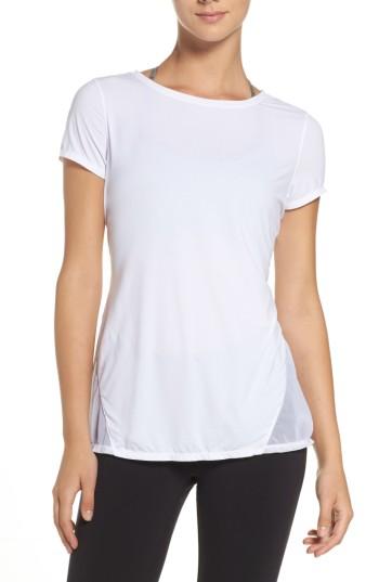 Women's Zella Fiona Mesh Inset Tee, Size - White