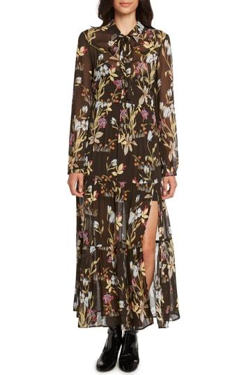 Women's Willow & Clay Print Western Maxi Dress - Black