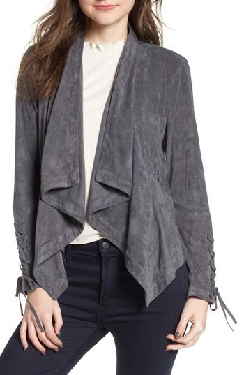 Women's Cupcakes And Cashmere Brislin Drape Jacket, Size - Grey
