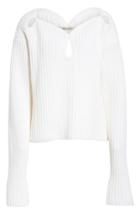 Women's Hellessy Keyhole Shoulder Merino Wool Sweater - White