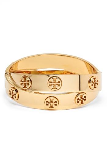 Women's Tory Burch Logo Faux Wrap Bracelet