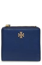 Women's Tory Burch Marsden Leather Mini Wallet - Blue