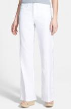 Petite Women's Nydj Wylie Five-pocket Linen Trousers P - White