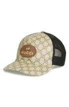 Men's Gucci Gg Supreme Patch Trucker Hat -