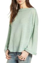 Women's Treasure & Bond Slouchy Fleece Pullover, Size - Green