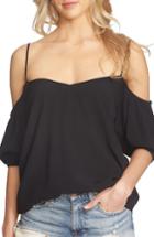 Women's 1.state Balloon Sleeve Off The Shoulder Top, Size - Black