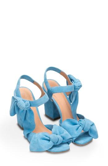 Women's Bill Blass Carmen Bow Sandal M - Blue