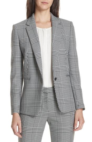 Women's Boss Jemaromina Glen Plaid Suit Jacket - Grey