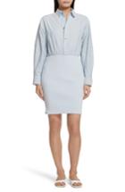 Women's Opening Ceremony Mixed Media Logo Dress - Blue