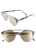 Men's Cutler And Gross 50mm Polarized Round Sunglasses - Palladium / Dark Turtle