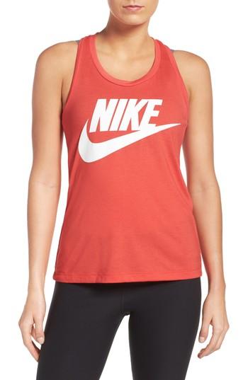 Women's Nike Essential Logo Tank - Red