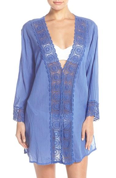 Women's La Blanca 'island Fare' V-neck Cover-up Tunic - Blue