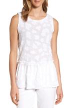 Women's Michael Michael Kors Ruffle Hem Clip Jacquard Knit Top