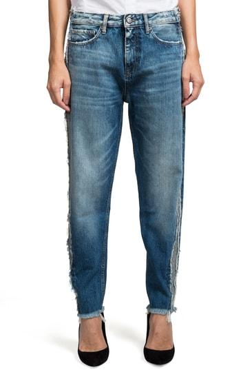 Women's Prps Bel Air Distressed Loose Tapered Boyfriend Jeans - Blue