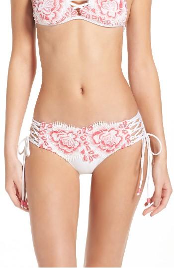 Women's Isabella Rose Bouquet Side Tie Bikini Bottoms