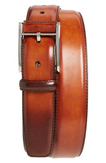 Men's Magnanni Catalux Leather Belt - Cognac