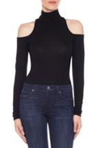 Women's Joe's Olivia Cold Shoulder Ribbed Turtleneck - Black