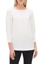 Women's Lafayette 148 New York Caddie Finesse Crepe Blouse - White