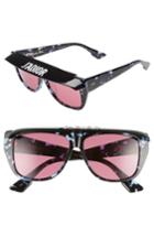 Women's Christian Dior Diorclub2s 56mm Square Sunglasses With Removable Visor - Blue Havana
