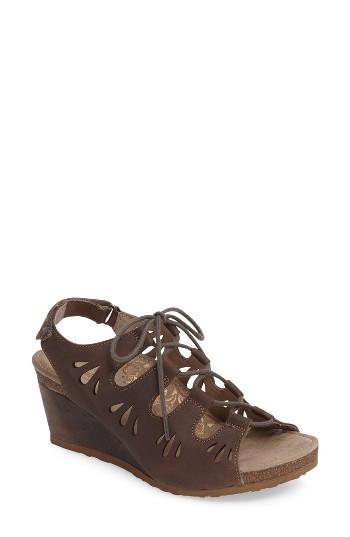 Women's Aetrex Giselle Slingback Wedge Sandal Eu - Grey