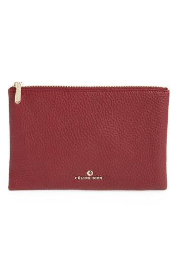 Celine Dion Adagio Leather Zip Pouch - Metallic